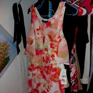 Spring floral dress L 10 NWT S.L. Fashions